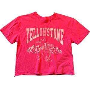 Yellowstone crop top. Pink. Size Medium